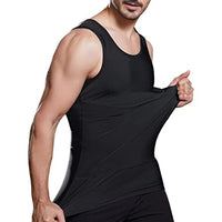 
              Lgtfy Mens Slimming Body Shaper Vest, Gynecomastia Compression Shirts, Tummy Control Undershirts - Change in Seconds Black
            