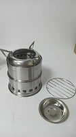 
              Camp Stove, Ohuhu Camping Stove Wood Burning Stove Stainless Steel Mini Portable Backpacking Survival Stoves for Picnic BBQ Camping Hiking Cooking Emergency with Grill Grid Carry Bag
            