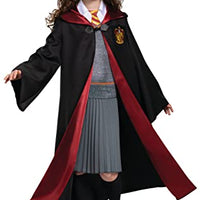 Harry Potter Hermione Granger Deluxe Girls Costume, Black & Red, Kids Size Medium (7-8)