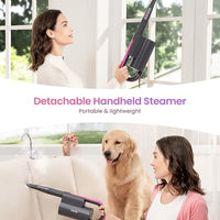 Schenley Steam Mop Cleaner with Detachable Handheld Steamer for Cleaning Hardwood, Laminate Floor, Tiles and Grout, with 7-in-1 Multi-purpose Accessories and Washable Microfiber Pads