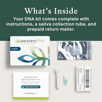 
              AncestryDNA + Traits Genetic Test Kit: Personalized Genetic Traits, DNA Ethnicity Test, Origins & Ethnicities, Complete DNA Test, Ancestry Reports
            