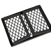 Amazon Basics Medium Portable Folding Camping Grill Grate - 18 x 12 x 7 Inches, Black Steel