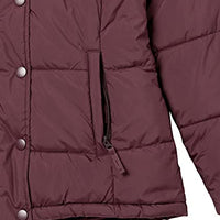 Amazon Essentials Women's Heavyweight Long-Sleeve Hooded Puffer Coat (Available in Plus Size), Burgundy, Large