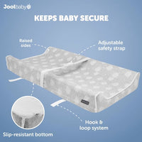 
              Jool Baby Soft Changing Pad + Washable Cover, Non-Slip - Fits Standard Changing Tables & Dressers (Gray)
            