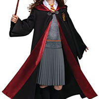 Harry Potter Hermione Granger Deluxe Girls Costume, Black & Red, Kids Size Medium (7-8)