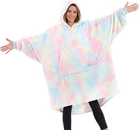 
              THE COMFY Dream | Oversized Light Microfiber Wearable Blanket, Seen on Shark Tank, One Size Fits All, (Cotton Candy Tie Dye)
            