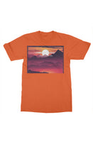 
              Mountain Sunset Silhouette gildan mens t shirt
            