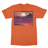 Mountain Sunset Silhouette gildan mens t shirt