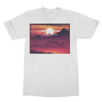 Mountain Sunset Silhouette gildan mens t shirt