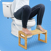 
              Squatty Potty Tao Bamboo Adjustable Toilet Stool, 7" & 9" Height, Bathroom Stool for Kids and Adults, Brow
            