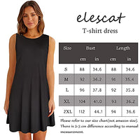 
              elescat Black Dresses for Women Summer Beach Sleeveless Tshirt Pockets Swing Casual Loose Sundress(Black, 2XL)
            