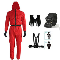 
              Men Red Jumpsuit Cosplay Costumes Red Suit Adult Outfit Halloween (Jumpsuit Suit, XX-Large)
            