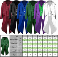 
              BITSEACOCO Mens Gothic Medieval Tailcoat Jacket, Steampunk Vintage Victorian Frock High Collar Coat (M,Green)
            