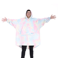 
              THE COMFY Dream | Oversized Light Microfiber Wearable Blanket, Seen on Shark Tank, One Size Fits All, (Cotton Candy Tie Dye)
            