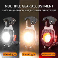 
              BY-J LED Small Flashlight Multitool, Rechargeable Keychain Light, COB Multi-Function Mini Work Light, 500 Lumens, 7 Lighting Modes with Electric Lighter, Seat Belt Cutter, Screwdriver, Whistle
            