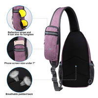 
              WATERFLY Crossbody Sling Backpack Sling Bag Travel Hiking Chest Bag Daypack (Purple)
            