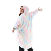 
              THE COMFY Dream | Oversized Light Microfiber Wearable Blanket, Seen on Shark Tank, One Size Fits All, (Cotton Candy Tie Dye)
            