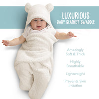 
              Baby Swaddle Blanket | Ultra-Soft Plush Essential for Infants 0-6 Months | Receiving Swaddling Wrap White | Ideal for Baby Boy Accessories and Newborn Registry | Perfect Baby Girl Shower Gift
            