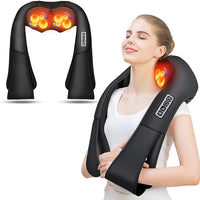 AERLANG Shiatsu Back and Neck Massager, Back Massager Deep Tissue Kneading Massager Neck and Shoulder Massager with Heat, Electric 4D Massage Pillow Fathers Day Dad Gifts from Daughter(NOT Cordless)