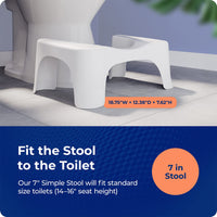 
              Squatty Potty Simple Bathroom Toilet Stool, White, 7"
            