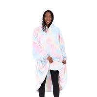 
              THE COMFY Dream | Oversized Light Microfiber Wearable Blanket, Seen on Shark Tank, One Size Fits All, (Cotton Candy Tie Dye)
            