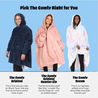 
              THE COMFY Original | Oversized Microfiber & Sherpa Wearable Blanket, Seen On Shark Tank, One Size Fits All (Gray)
            