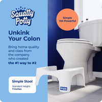 
              Squatty Potty Simple Bathroom Toilet Stool, White, 7"
            