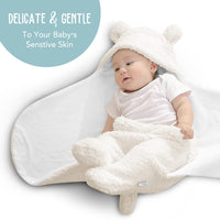 
              Baby Swaddle Blanket | Ultra-Soft Plush Essential for Infants 0-6 Months | Receiving Swaddling Wrap White | Ideal for Baby Boy Accessories and Newborn Registry | Perfect Baby Girl Shower Gift
            