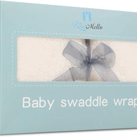 Baby Swaddle Blanket | Ultra-Soft Plush Essential for Infants 0-6 Months | Receiving Swaddling Wrap White | Ideal for Baby Boy Accessories and Newborn Registry | Perfect Baby Girl Shower Gift