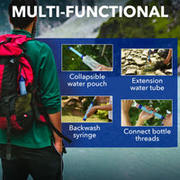 
              Personal Water Filter Straw Outdoor Portable Filtration Emergency Survival Gear Water Solutions Tactical Gear for Hiking Camping Accessories Travel Hunting Fishing Outing Backpacking (2 Pack)
            