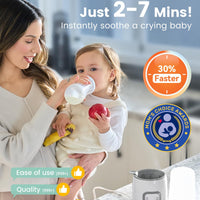 Bottle Warmer, GROWNSY 8-in-1 Fast Baby Milk Warmer with Timer for Breastmilk or Formula, Accurate Temperature Control, with Defrost, Sterili-zing, Keep, Heat Baby Food Jars Function