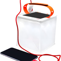 LuminAID 2-in-1 Solar Camping Lantern and Phone Charger - Inflatable LED Lamp for Camping, Hiking and Travel - Emergency Light for Power Outages, Hurricane, Survival Kits - As Seen on Shark Tank