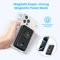 
              Magnetic Portable Charger 10800mAh,4-in-1 Wireless Power Bank with iWatch Charger, QC4.0+20W PD Fast Charging USB C Battery Pack with LCD Display for Magsafe,iPhone 16/15/14/13/12 Series,Apple Watch
            