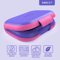 
              Bentgo® Kids Chill Leak-Proof Lunch Box - Included Reusable Ice Pack Keeps Food Cold; 4-Compartment Bento Lunch Container; Microwave & Dishwasher Safe; 2 Year Manufacturer Warranty (Electric Violet)
            