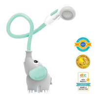 
              Yookidoo Baby Bath Shower Head - Elephant Water Pump with Trunk Spout Rinser - Control Water Flow from 2 Elephant Trunk Knobs for Maximum Fun in Tub or Sink for Newborn Babies
            