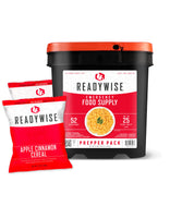 
              READYWISE - Prepper Pack Bucket, 52 Servings, Emergency, MRE Meal & Drink Supply, Premade, Freeze Dried Survival Food, Hiking, Adventure & Camping Essentials, Individually Packaged, 25 Year Shelf Life
            