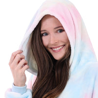 
              THE COMFY Dream | Oversized Light Microfiber Wearable Blanket, Seen on Shark Tank, One Size Fits All, (Cotton Candy Tie Dye)
            