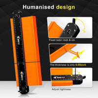 
              JOREST Connectable Contour Gauge Christmas Gifts (10+5 Inch), Stocking Stuffers for Men Dad Husband Him, Duplicator Profile Tool with Lock, Tile Flooring, Scribe Shape Outline Edge, Angle Measuring
            