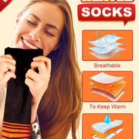 Heated Socks for Men & Women, 5000mAh Upgraded Rechargeable Heated Socks with 360° Heating, 4 Heat Settings, Battery Operated Machine Washable Foot Warmer for Hunting Hiking Ski Camping