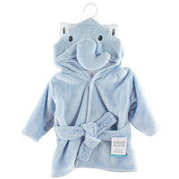 
              Hudson Baby Unisex Baby Plush Animal Face Bathrobe, Blue Elephant, 0-9 Months
            