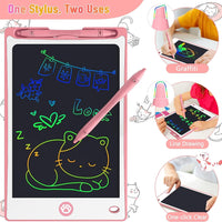 Hockvill LCD Writing Tablet for Kids 8.8 Inch, Kids Toys for Girls Boys Drawing Pad for 3 4 5 6 7 8 Year Old Kid, Toddler Drawing Doodle Board Travel Essentials Christmas Birthday Gift for Kids -Pink