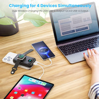 
              Magnetic Portable Charger 10800mAh,4-in-1 Wireless Power Bank with iWatch Charger, QC4.0+20W PD Fast Charging USB C Battery Pack with LCD Display for Magsafe,iPhone 16/15/14/13/12 Series,Apple Watch
            