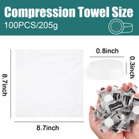 
              BigOtters 100PCS Compressed Towel, Disposable Compressed Towel Tablets, Bulk Coin Tissues, Portable Mini Compressed Camping Towels for Travel Home and Outdoor Activities
            