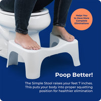 
              Squatty Potty Simple Bathroom Toilet Stool, White, 7"
            