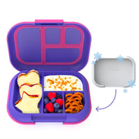 
              Bentgo® Kids Chill Leak-Proof Lunch Box - Included Reusable Ice Pack Keeps Food Cold; 4-Compartment Bento Lunch Container; Microwave & Dishwasher Safe; 2 Year Manufacturer Warranty (Electric Violet)
            