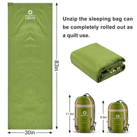 
              ECOOPRO Warm Weather Sleeping Bag - Portable, Waterproof, Compact Lightweight, Comfort with Compression Sack - Great for Outdoor Camping, Backpacking & Hiking-83 L x 30" W Fits Adults (C-Olive green)
            