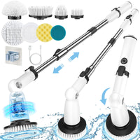 
              MABOGU Electric Spin Scrubber, 2024 New Cordless Shower Scrubber with 8 Replaceable Brush Heads, 2.5H Bathroom Scrubber Dual Speed, Shower Cleaner Brush with Extension Arm for Bathtub Tile Floor
            