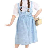 Adult Dorothy Costume Women's Long Blue Gingham Dress