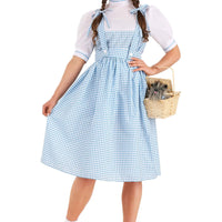 Adult Dorothy Costume Women's Long Blue Gingham Dress