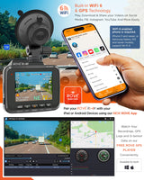 
              ROVE R2-4K Dash Cam Built-in WiFi GPS Car Dashboard Camera Recorder with UHD 2160P, 2.4" IPS Screen, 150° Wide Angle, WDR, Night Vision
            